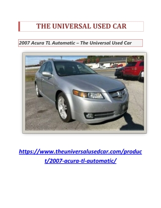 the universal used car