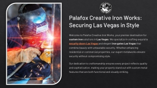 Palafox Creative Iron Works: Stylish Security Solutions for Las Vegas