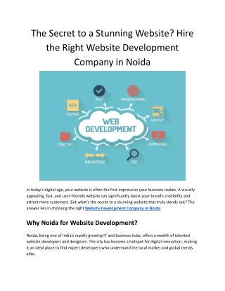Website Development Company in Noida