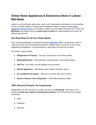 Online Home Appliances & Electronics Store in Lahore Bijli Bazar (10)