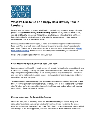 what it s like to go on a happy hour brewery tour