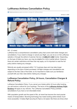 flightsassistance.com-Lufthansa Airlines Cancellation Policy