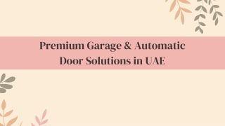 Residential & Automatic Garage Doors in UAE | Aluminium Glass Garage Doors