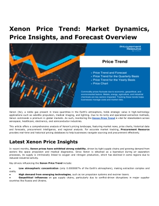 xenon price trend market dynamics price insights