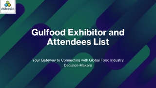 Gulfood 2025 Exhibitors & Attendees List | Key Contacts & Companies