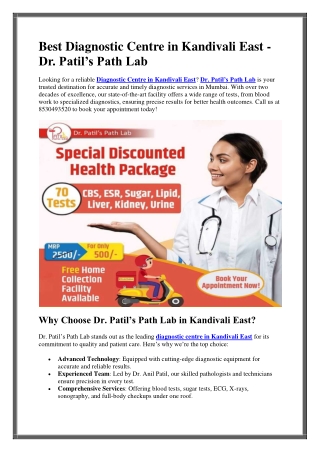 Diagnostic Centre in Kandivali East