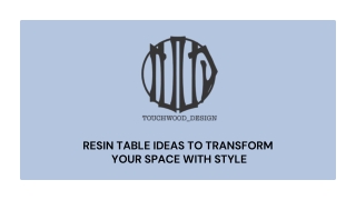 Resin Table Ideas to Transform Your Space with Style