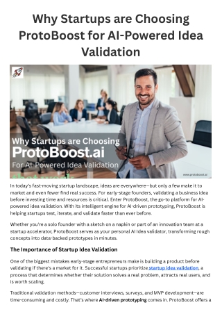 why startups are choosing protoboost