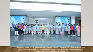 ‘Magic with Shibori’ brings creativity to life at Bennett University, bennett.edu.in