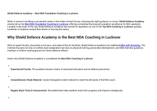 best nda coaching in lucknow