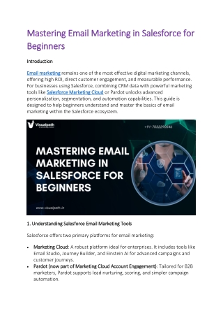 mastering email marketing in salesforce