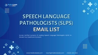 SLP Contact List | Speech Pathologists Database