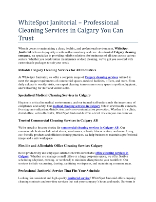 WhiteSpot Janitorial