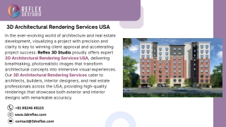 3D Architectural Rendering Services USA