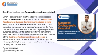 Best Knee Replacement Surgeon Doctors in Ahmedabad