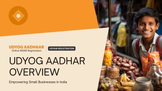Presentation - Udyog Aadhar Overview