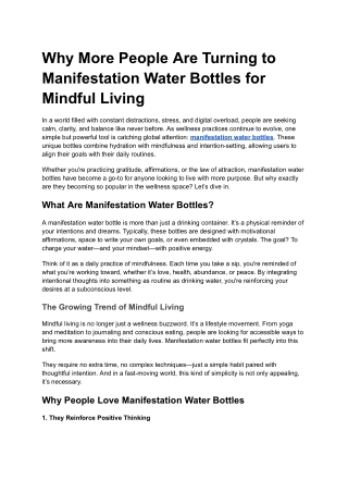 why more people are turning to manifestation