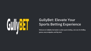 gullybet elevate your sports betting experience