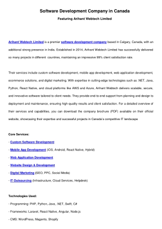 software development company in canada