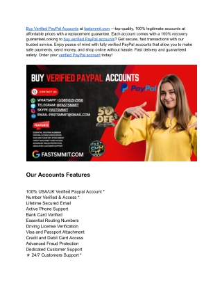 buy verified paypal accounts at fastsmmit