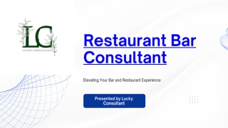 restaurant bar consultant