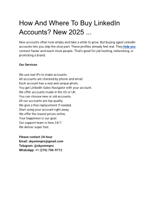 how and where to buy linkedin accounts new 2025