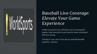 baseball live coverage elevate your game