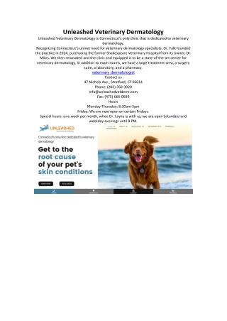 Unleashed Veterinary Dermatology
