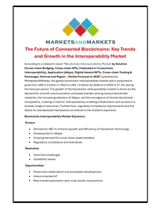 The Future of Connected Blockchains: Key Trends and Growth in the Interoperabili