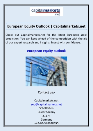 european equity outlook capitalmarkets net
