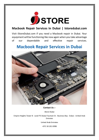 Macbook Repair Services In Dubai  Istoredubai.com