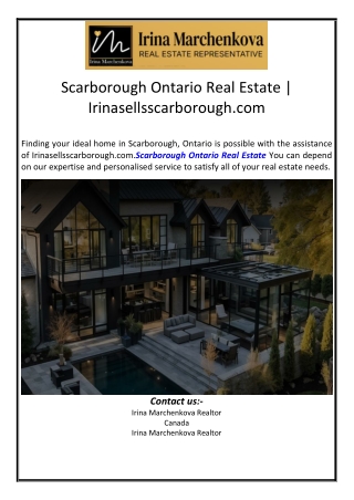 Scarborough Ontario Real Estate | Irinasellsscarborough.com