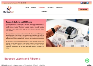 Best Barcode Ribbon Price in Dubai – Mantaz Technologies