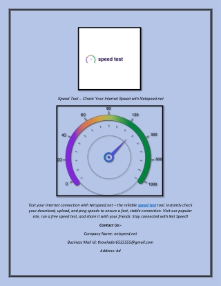 speed test check your internet speed with