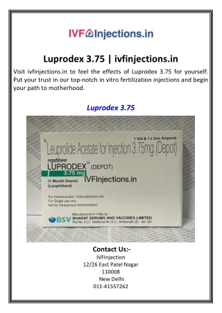 Luprodex 3.75  ivfinjections.in