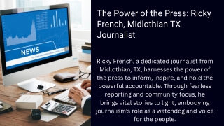 Ricky French Midlothian TX: Stories That Shape a City