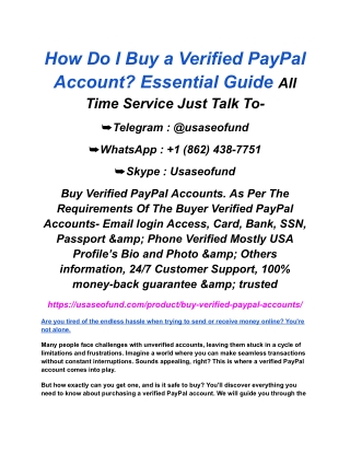 How Do I Buy a Verified PayPal Account_ Essential Guide