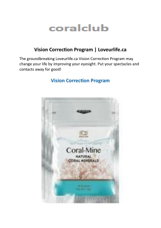 vision correction program loveurlife ca