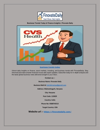 Business Trends Today & Finance Insights | Finovate Daily