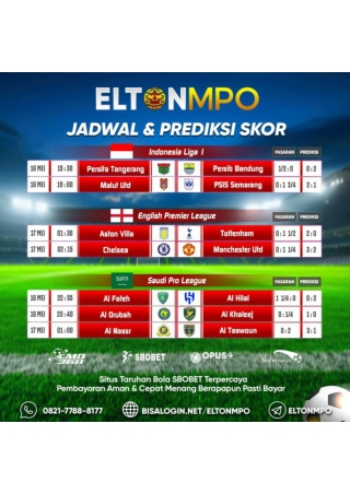 ELTONMPO JADWAL DAN PREDIKSI TERLENGKAP
