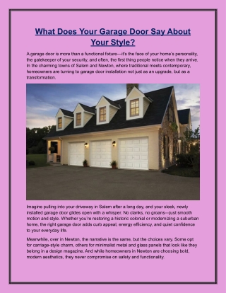 What Does Your Garage Door Say About Your Style