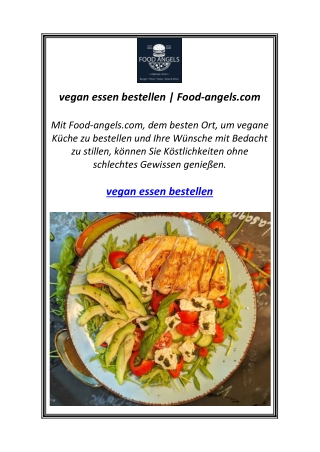 vegan essen bestellen | Food-angels.com