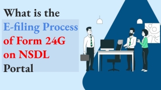 what is the e filing process of form 24g on nsdl