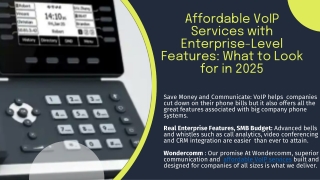 affordable voip services with enterprise level