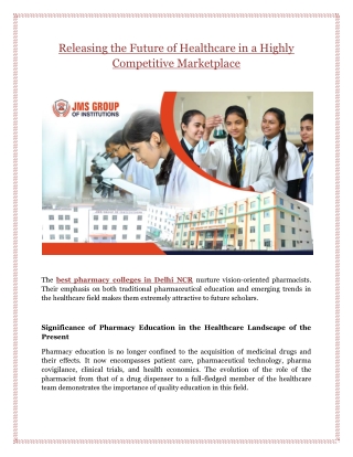 Releasing the Future of Healthcare in a Highly Competitive Marketplace