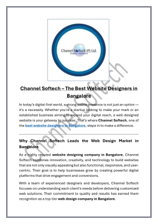 channel softech the best website designers