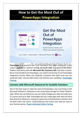 how to get the most out of powerapps integration