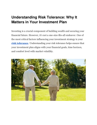 Understanding Risk Tolerance_ Why It Matters in Your Investment Plan
