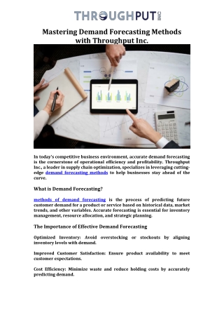mastering demand forecasting methods with