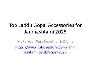 Laddu Gopal Accessories for Janmashtami 2025 – Dresses, Mukut, Jhula & More | Sa